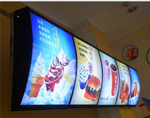 60单面弧形点餐灯箱