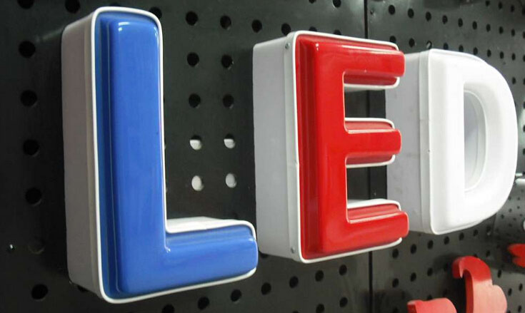 亚克力发光字,吸塑发光字,树脂发光字的区别(图2) led吸塑发光字